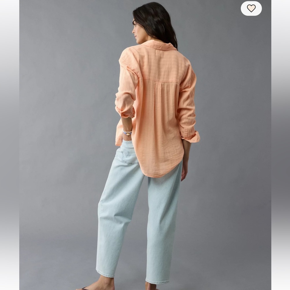 American Eagle The Perfect Button Down In Peach, … - image 3